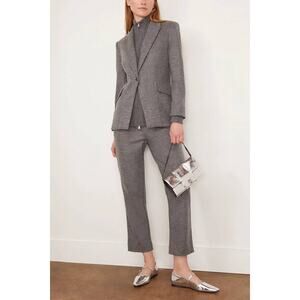 Simkhai Hayley Cropped Straight Pant in Warm Grey 0